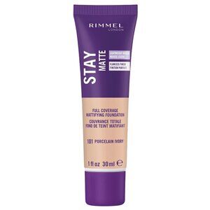 Rimmel London 101 Porcelain Ivory Stay Matte Full Coverage Foundation 1 Fl Oz